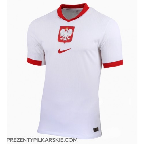 Stroje piłkarskie Polska Koszulka Podstawowej ME 2024 Krótki Rękaw